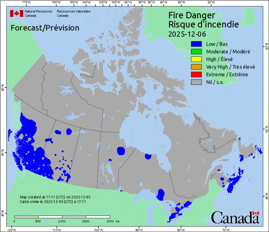 Current Canada Fire Probability