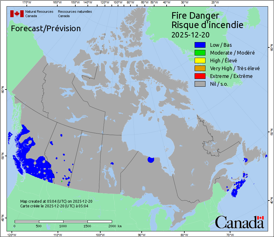 Current Canada Fire Probability