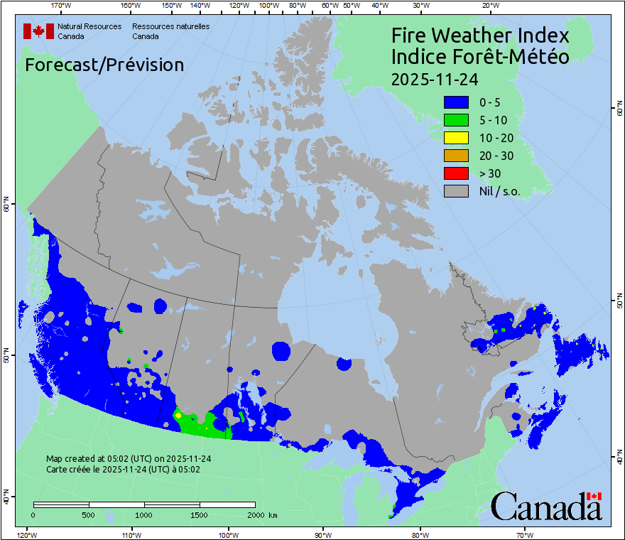 Canada Fire Weather Index Forecast
