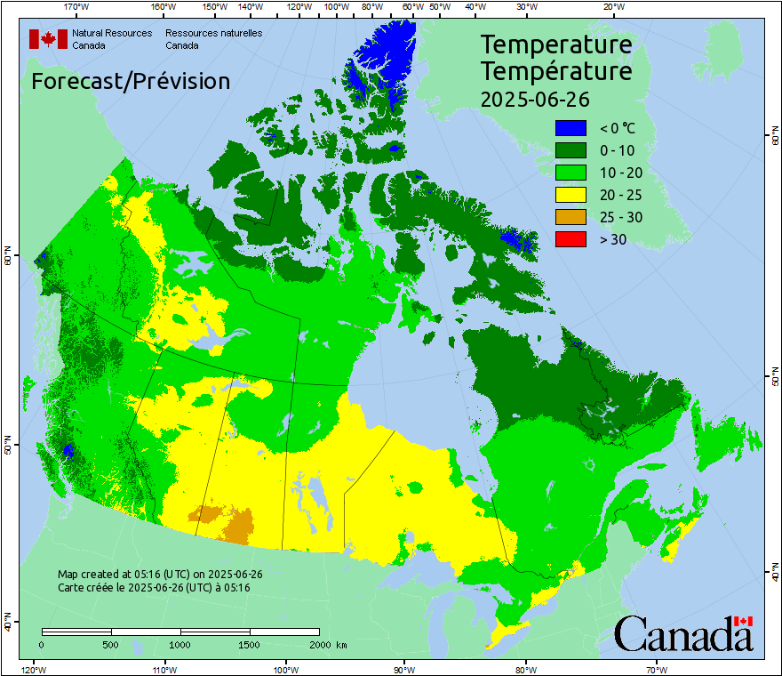 Canada Fire Temperatures
