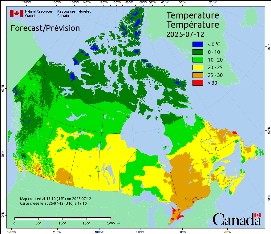 Canada Fire Temperatures
