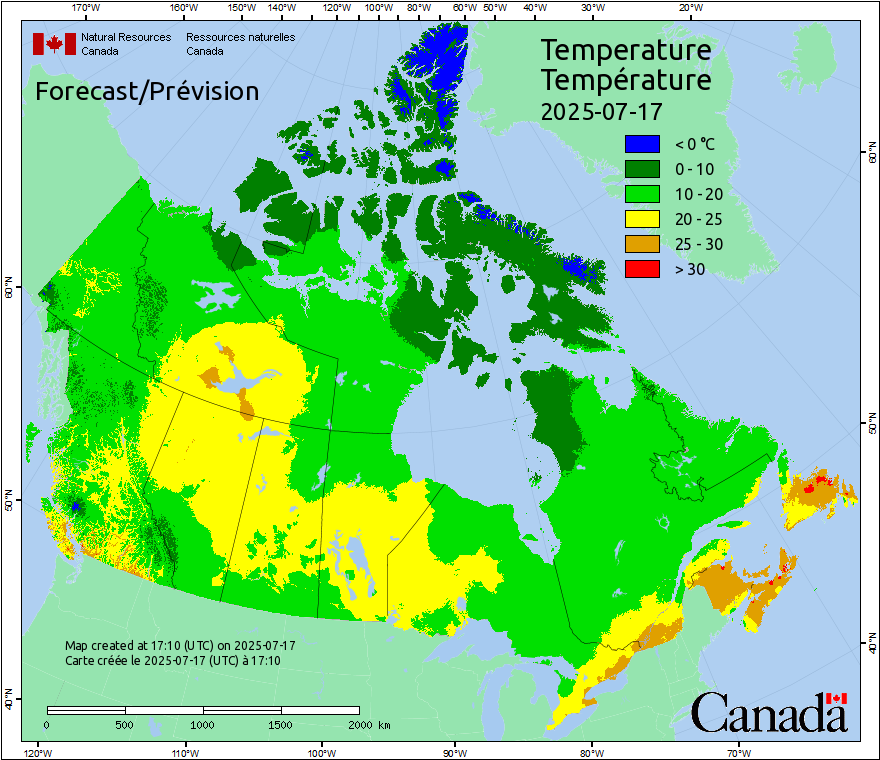 Canada Fire Temperatures