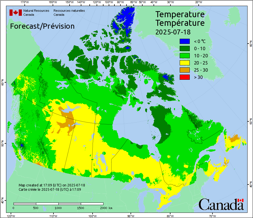 Canada Fire Temperatures