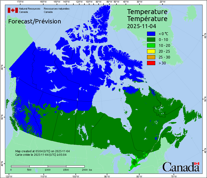 Canada Fire Temperatures