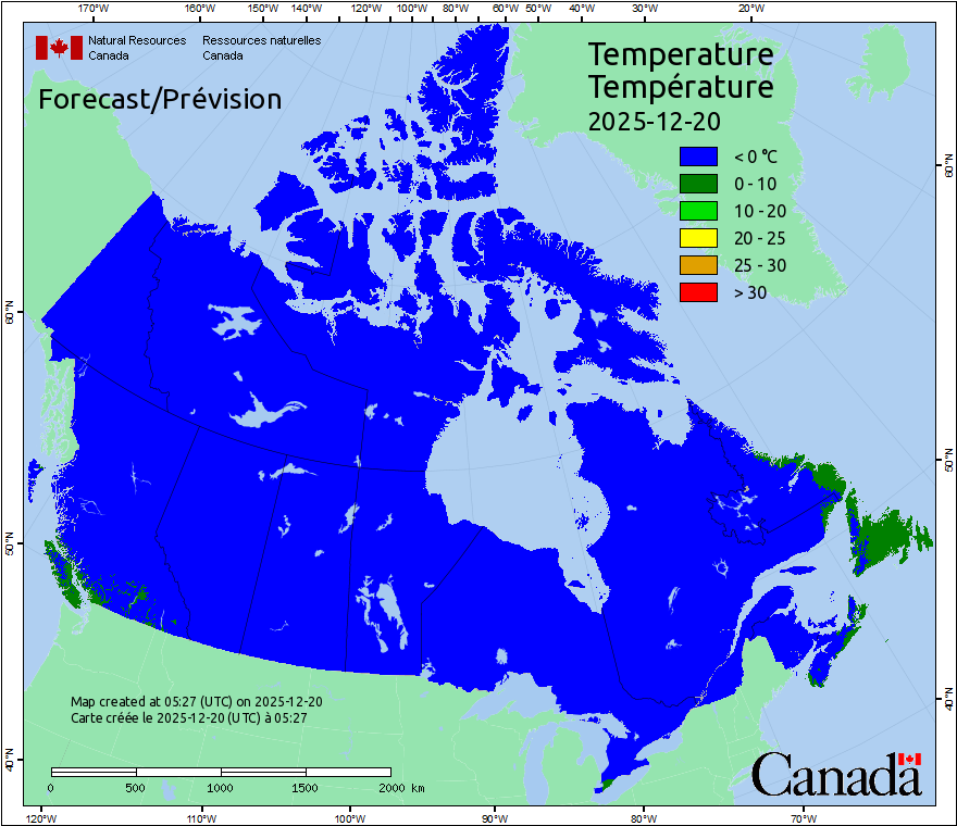 Canada Fire Temperatures