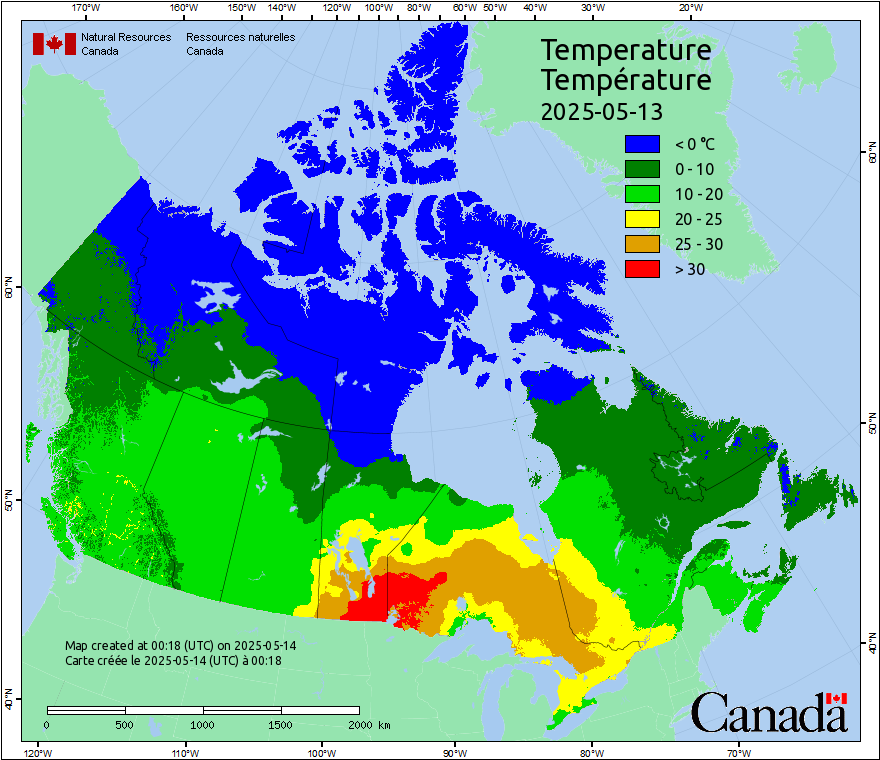 Canada Fire Temperatures
