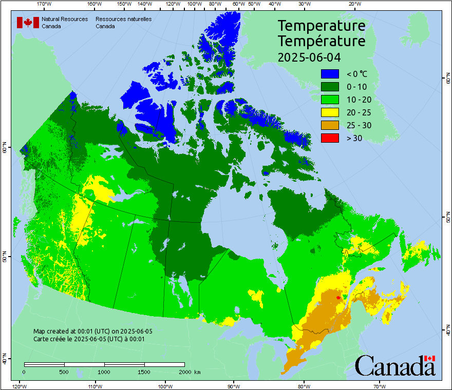 Canada Fire Temperatures