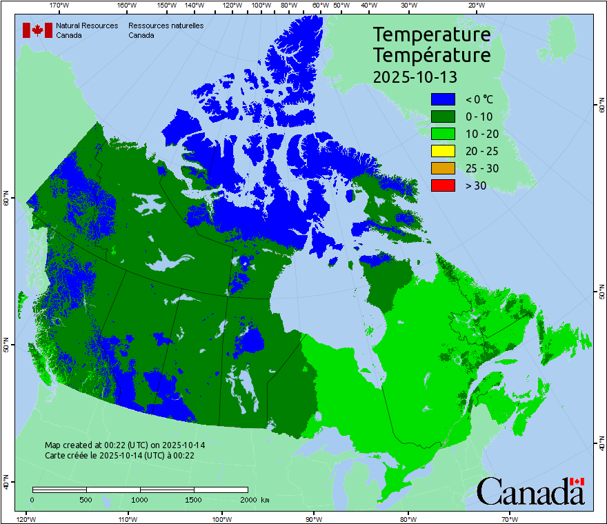 Canada Fire Temperatures