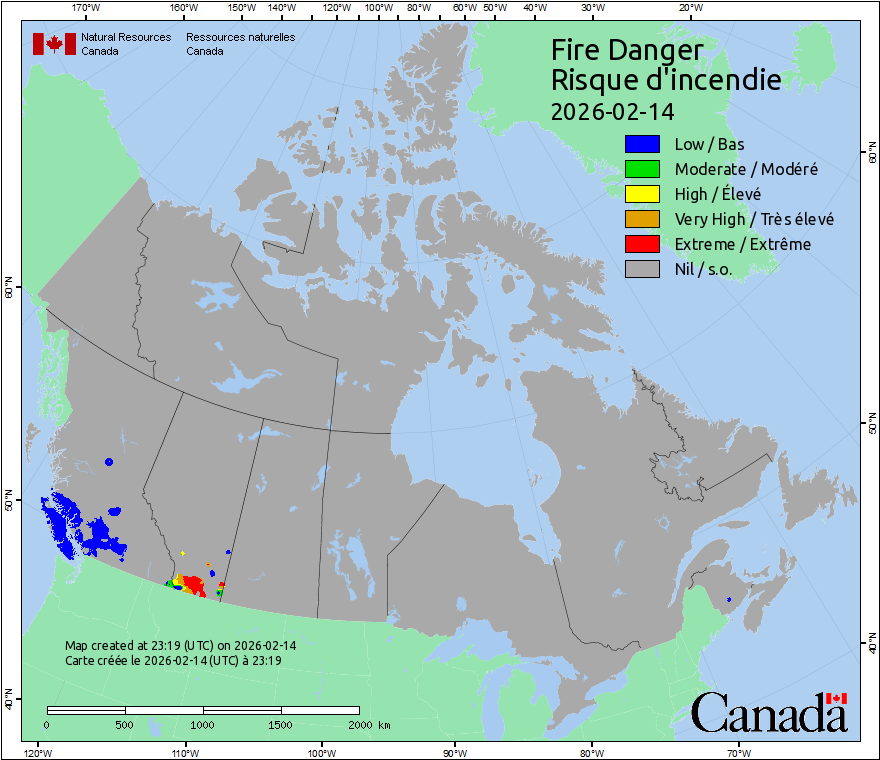 Current Canada Fire Probability