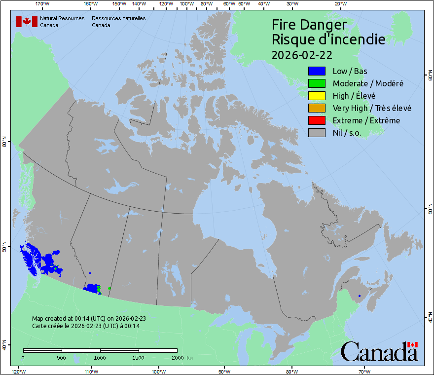 Current Canada Fire Probability