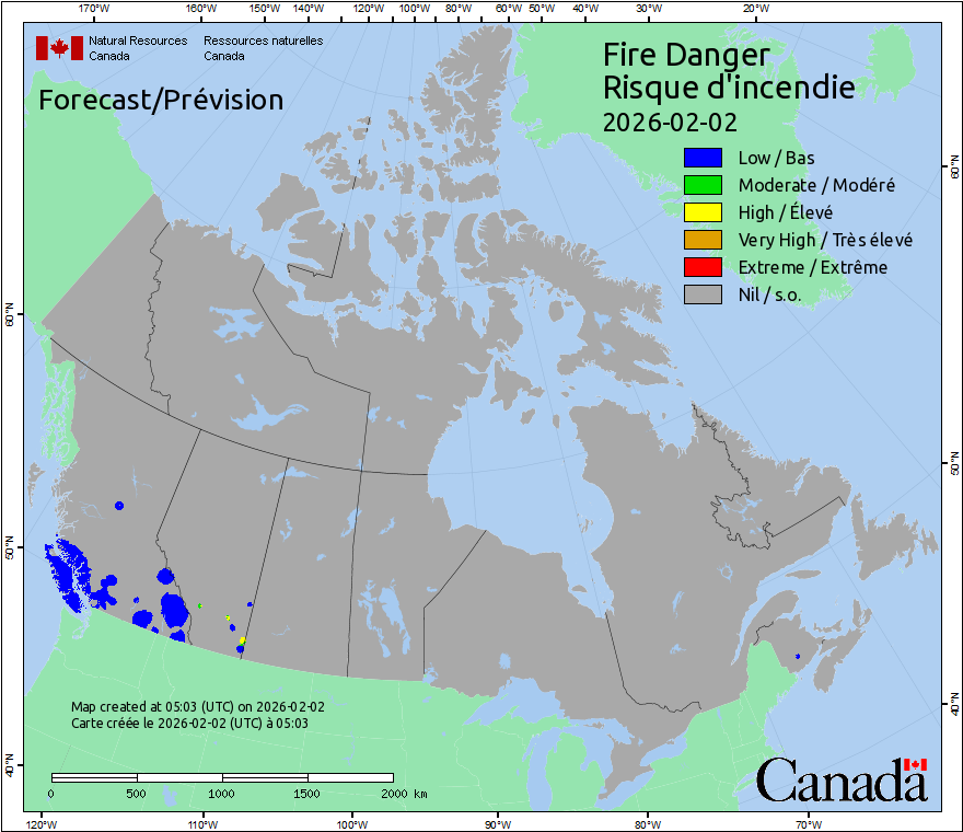 Current Canada Fire Probability