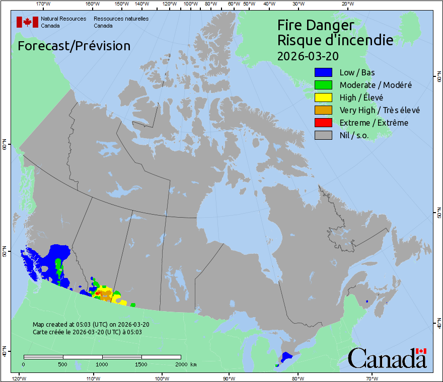 Current Canada Fire Probability