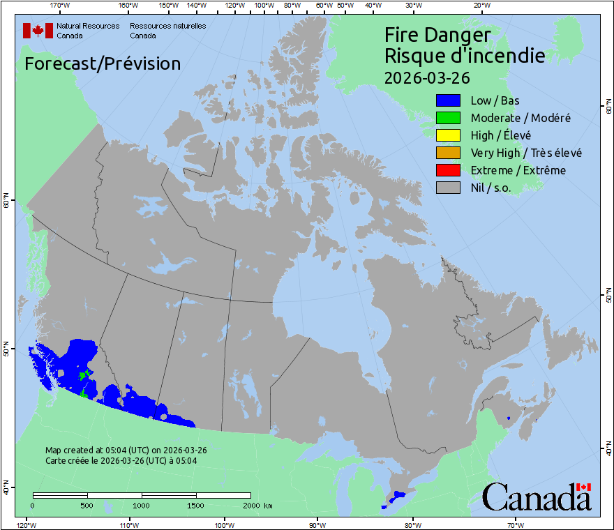 Current Canada Fire Probability