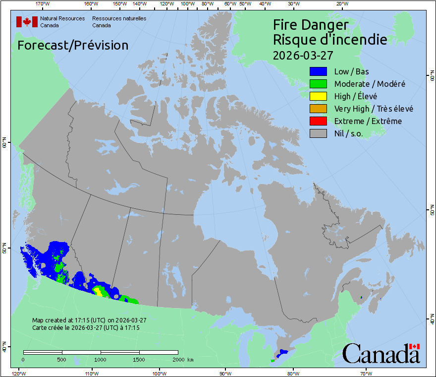 Current Canada Fire Probability