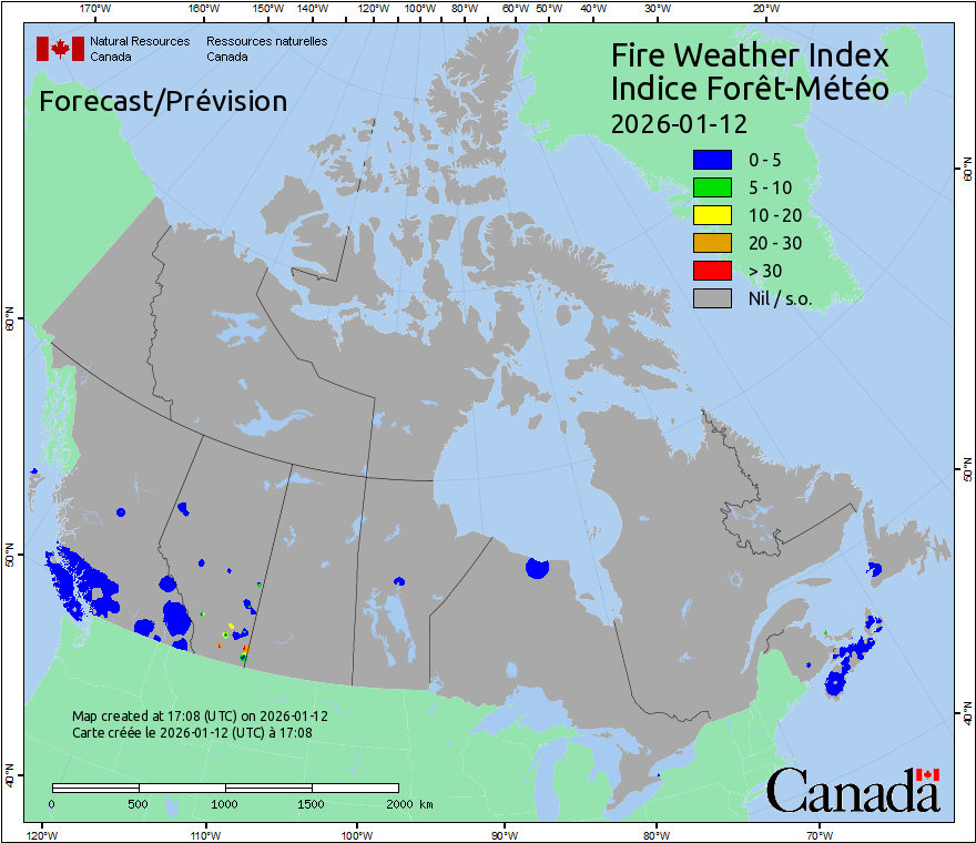 Canada Fire Weather Index Forecast