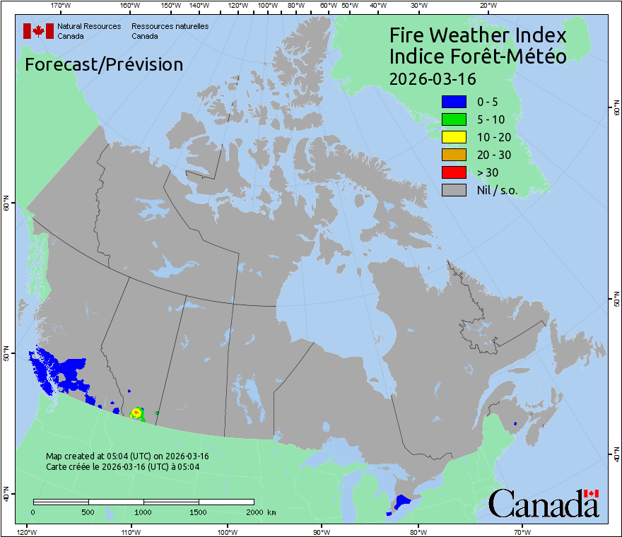Canada Fire Weather Index Forecast