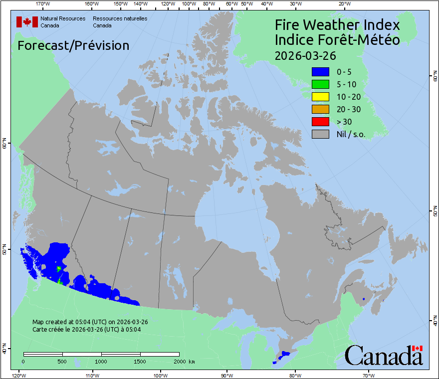Canada Fire Weather Index Forecast