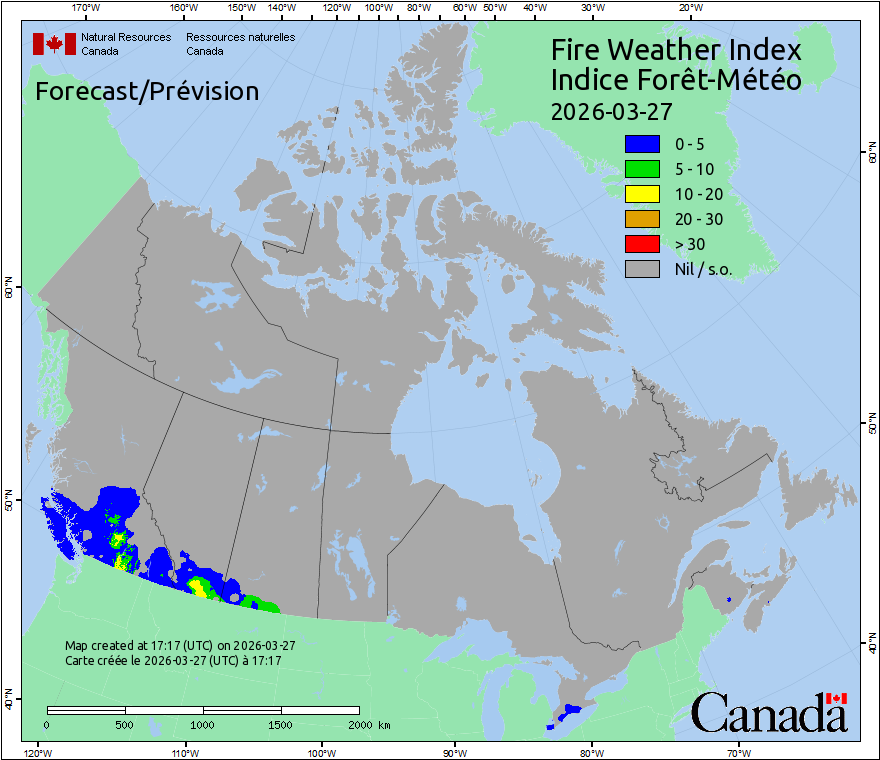 Canada Fire Weather Index Forecast