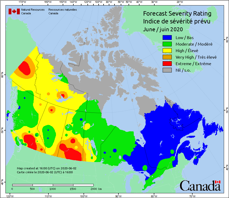 Canadian Wildland Fire Information System | Monthly and Seasonal Forecasts