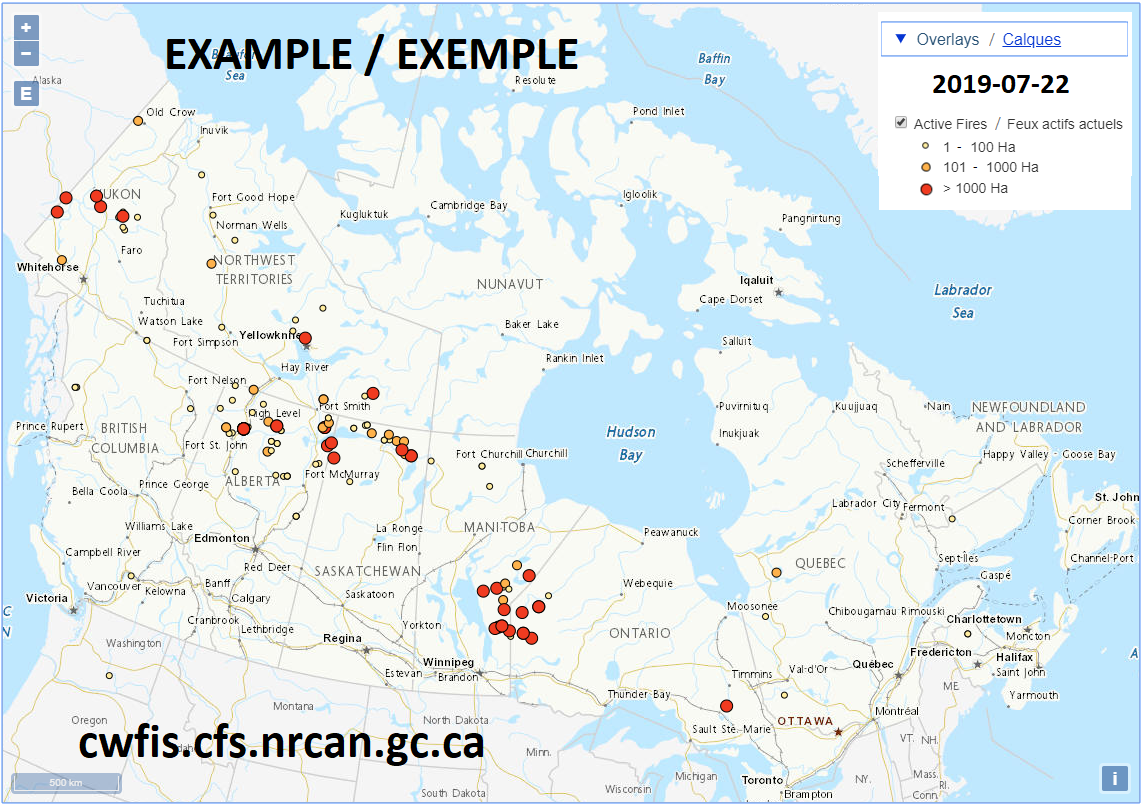 Active Wildfires in Canada