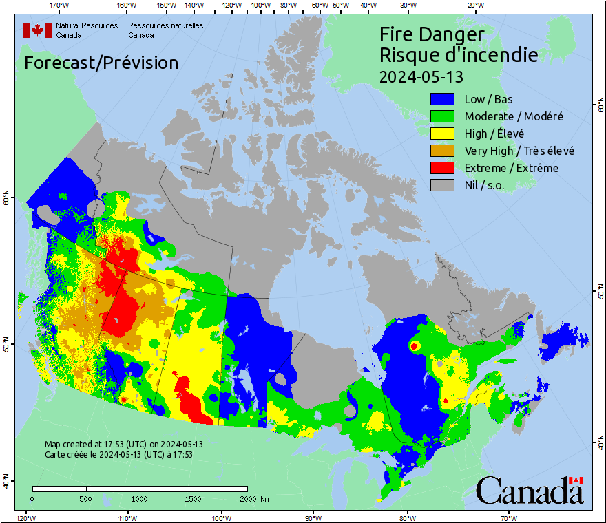 Fire Danger Rating via Canadian Wildland Fire Information System